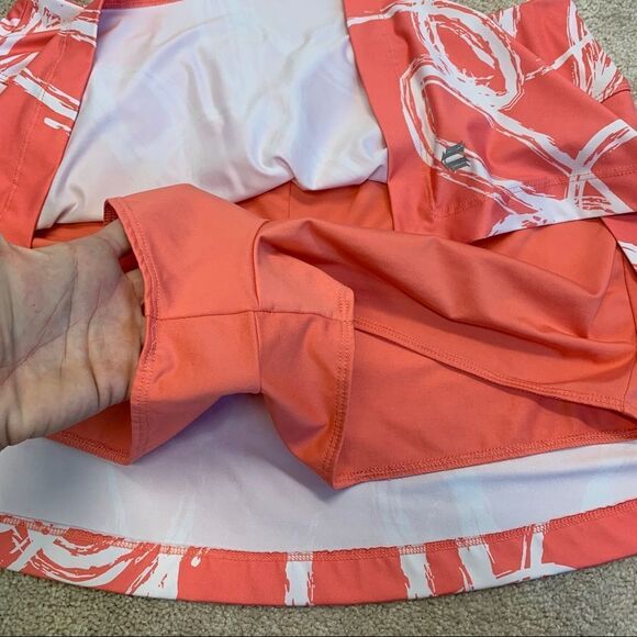 Eleven By Venus Williams coral peach pink white swirl print tennis golf skirt XL - Picture 5 of 9